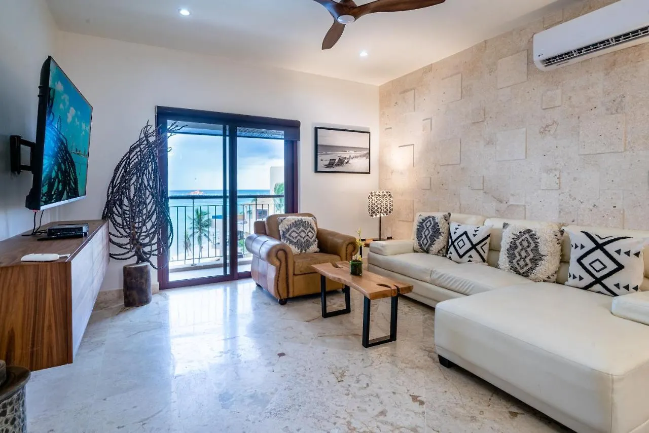 Condo Surf 405 - Luxury Oceanview Beachfront 3 Bedroom With Gym - At El Faro Condos Playa del Carmen 0*,  Mexico